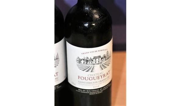 4 flessen à 75cl rode wijn CHATEAU FOUGUEYRAT, Bordeaux, Saint-Emilion Grand Cru, 2016, Frankrijk